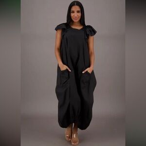 Advance Apparels Flutter Sleeve Midi Dress